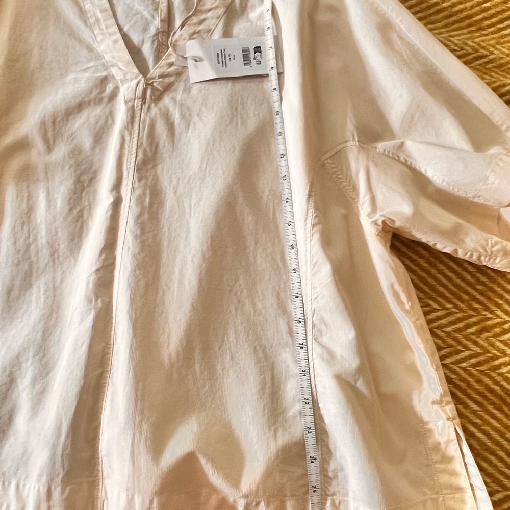 Toast Textured Cotton Poplin V-Neck Top XL - Picture 11 of 15